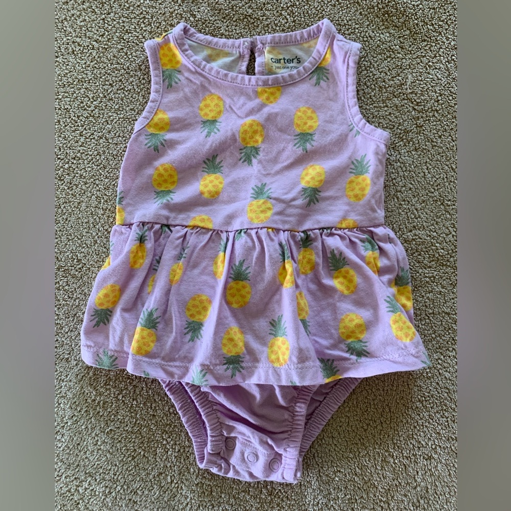 Carter's Pink Pineapple Baby Romper